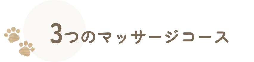 ３つのマッサージコース
